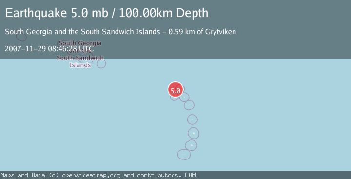 Map of SOUTH SANDWICH ISLANDS REGION