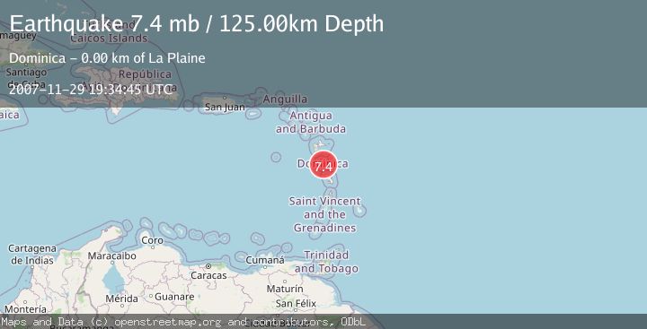 Map of DOMINICA, LEEWARD ISLANDS