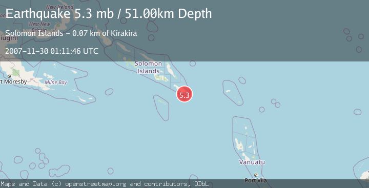 Map of SOLOMON ISLANDS