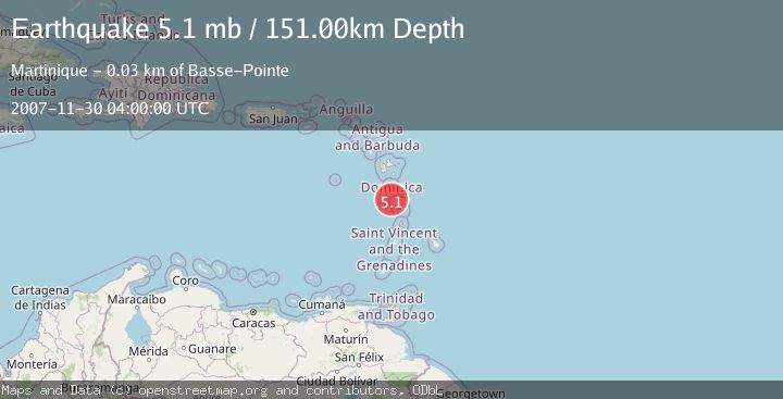 Map of MARTINIQUE REGION, WINDWARD ISL.