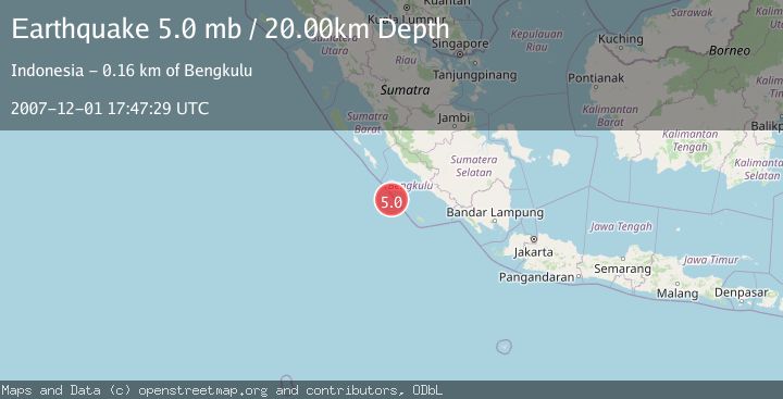 Map of SOUTHERN SUMATRA, INDONESIA