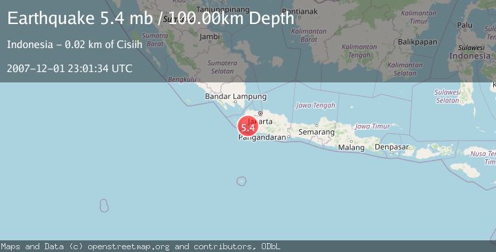 Map of JAVA, INDONESIA