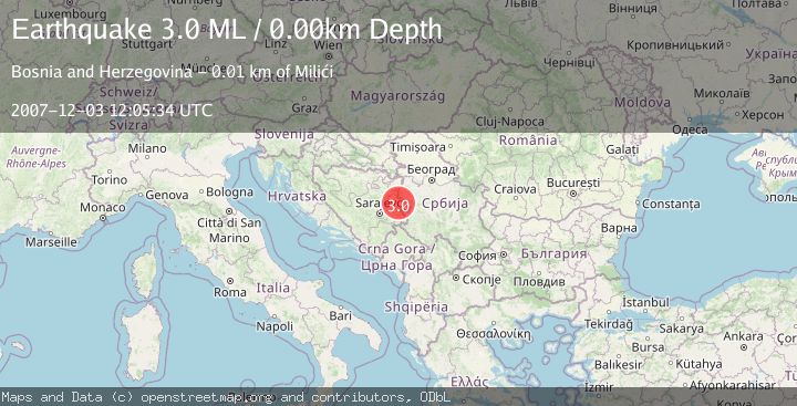 Map of BOSNIA AND HERZEGOVINA