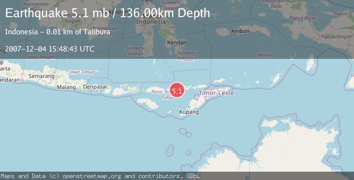 Map of FLORES REGION, INDONESIA