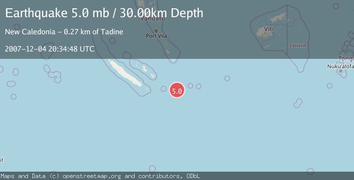 Map of SOUTHEAST OF LOYALTY ISLANDS