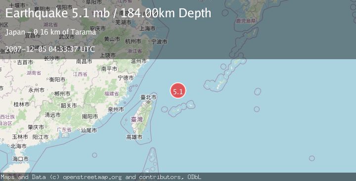 Map of NORTHEAST OF TAIWAN