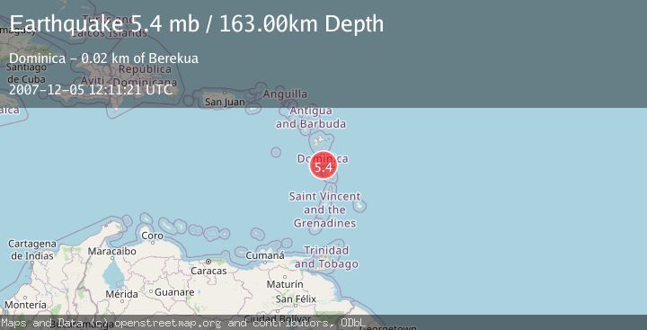 Map of DOMINICA REGION, LEEWARD ISLANDS