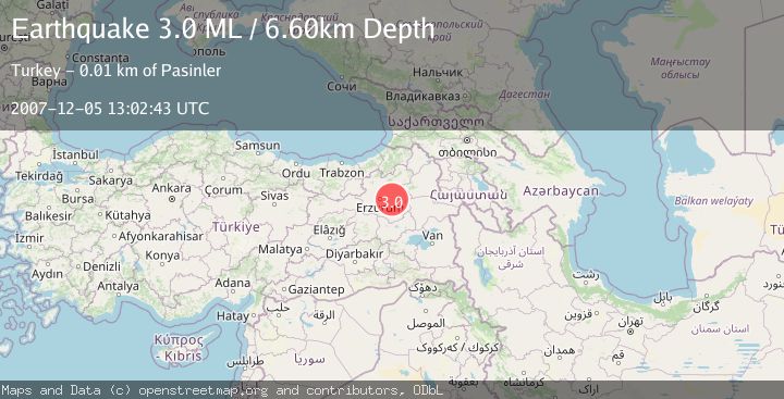 Map of EASTERN TURKEY