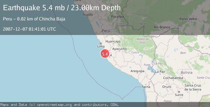 Map of NEAR COAST OF CENTRAL PERU