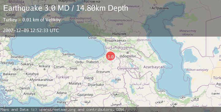 Map of EASTERN TURKEY