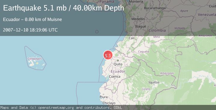 Map of NEAR COAST OF ECUADOR