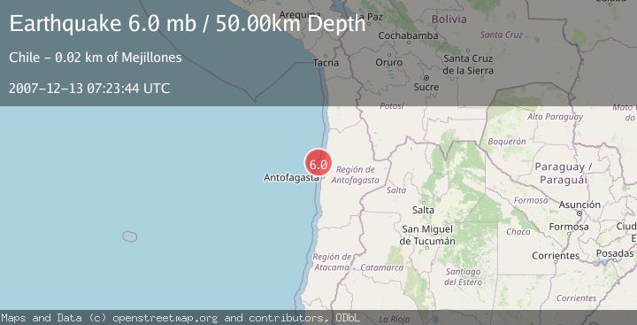 Map of OFFSHORE ANTOFAGASTA, CHILE