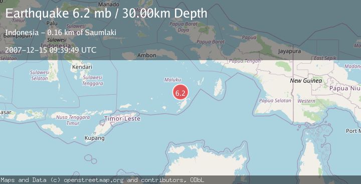 Map of KEP. TANIMBAR REGION, INDONESIA