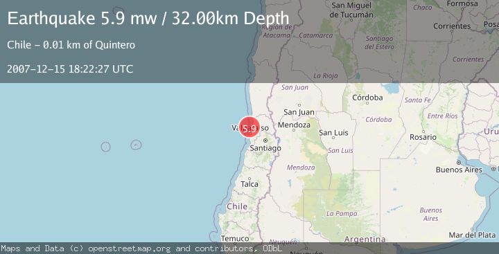 Map of OFFSHORE VALPARAISO, CHILE