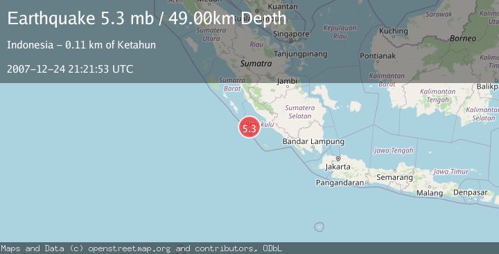 Map of SOUTHERN SUMATRA, INDONESIA