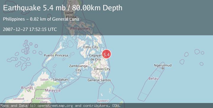 Map of MINDANAO, PHILIPPINES