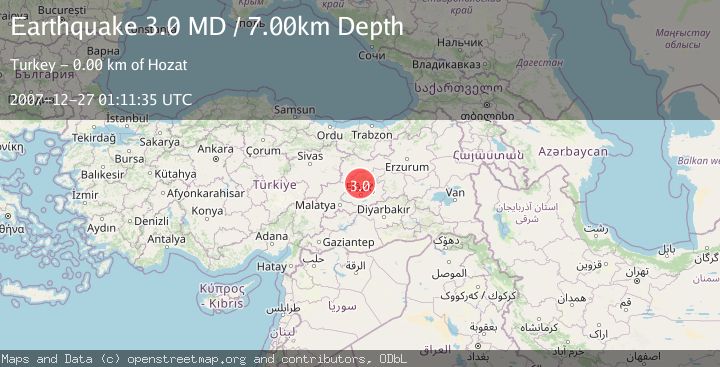 Map of EASTERN TURKEY