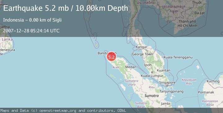 Map of NORTHERN SUMATRA, INDONESIA