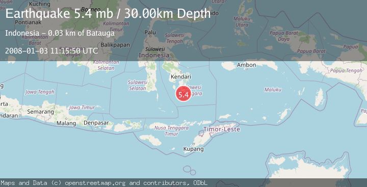 Map of SULAWESI, INDONESIA