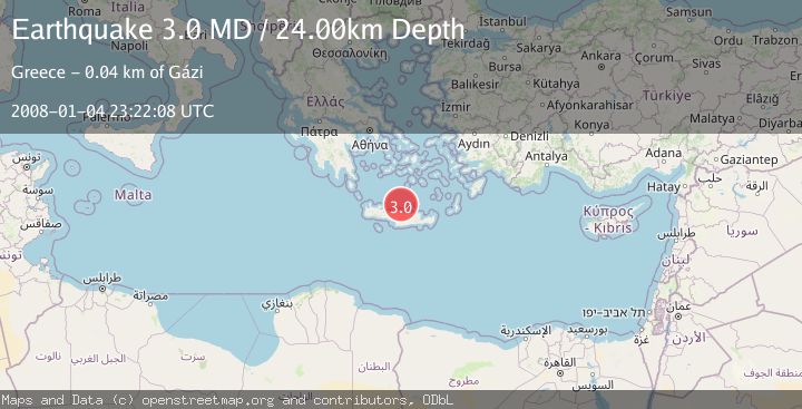 Map of CRETE, GREECE                           