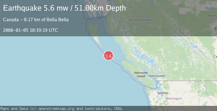 Map of QUEEN CHARLOTTE ISLANDS REGION