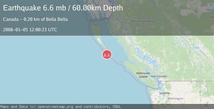 Map of QUEEN CHARLOTTE ISLANDS REGION