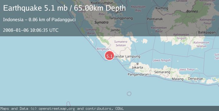 Map of SOUTHERN SUMATRA, INDONESIA