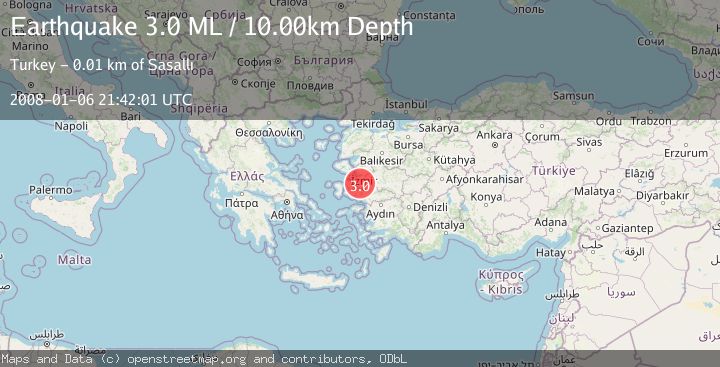 Map of NEAR THE COAST OF WESTERN TURKEY        