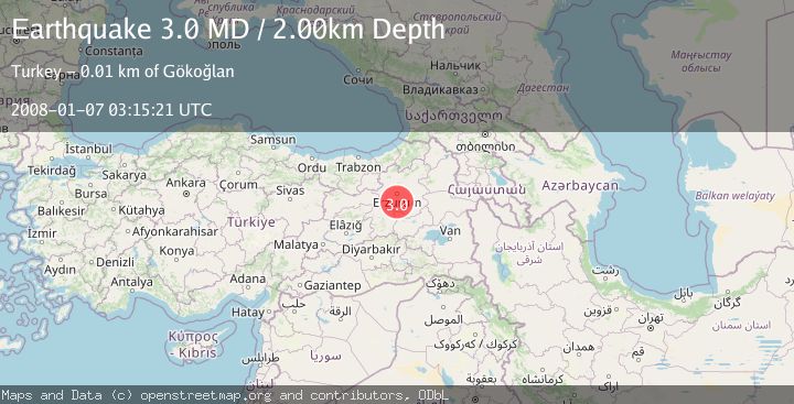 Map of EASTERN TURKEY