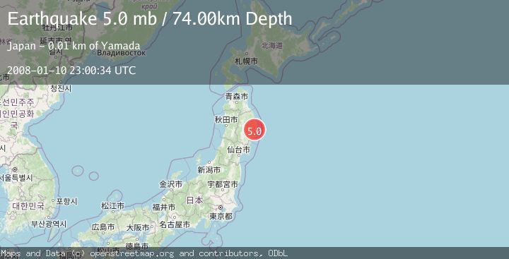 Map of EASTERN HONSHU, JAPAN