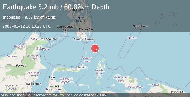 Map of KEPULAUAN TALAUD, INDONESIA