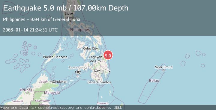 Map of MINDANAO, PHILIPPINES