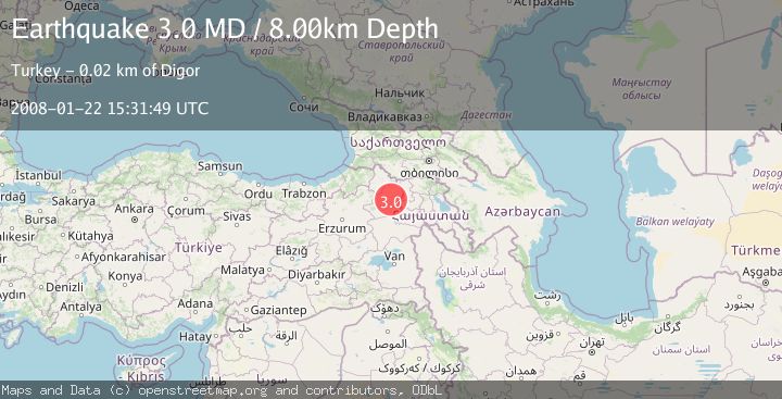 Map of EASTERN TURKEY                          