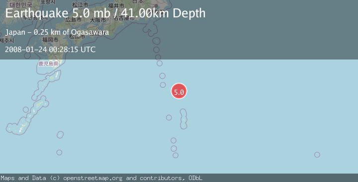 Map of IZU ISLANDS, JAPAN REGION