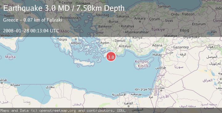 Map of EASTERN MEDITERRANEAN SEA               