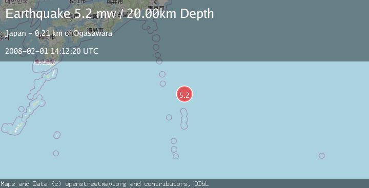 Map of IZU ISLANDS, JAPAN REGION