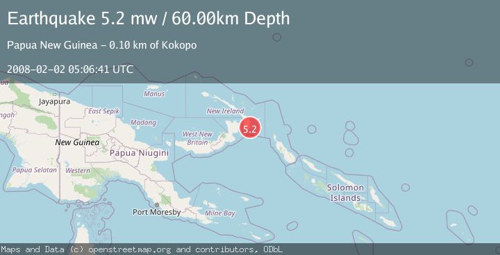 Map of NEW IRELAND REGION, P.N.G.