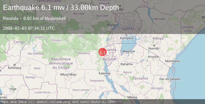 Map of LAC KIVU REGION, CONGO