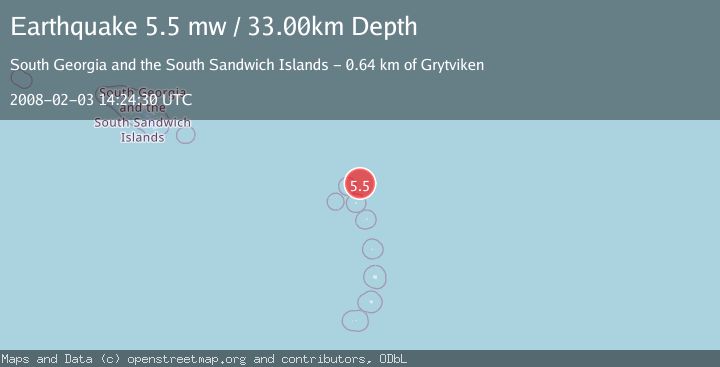 Map of SOUTH SANDWICH ISLANDS REGION