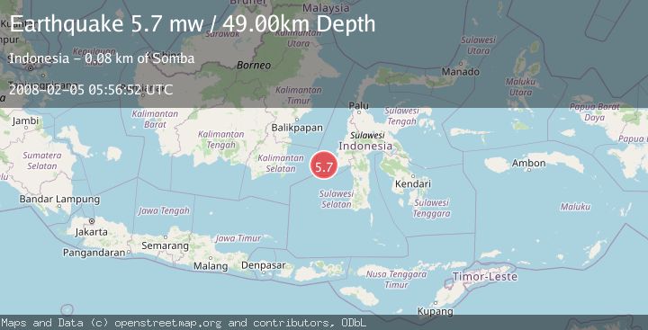 Map of SULAWESI, INDONESIA