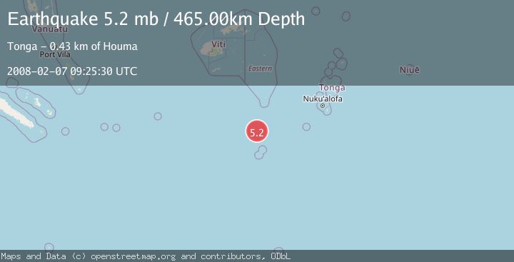 Map of SOUTH OF FIJI ISLANDS