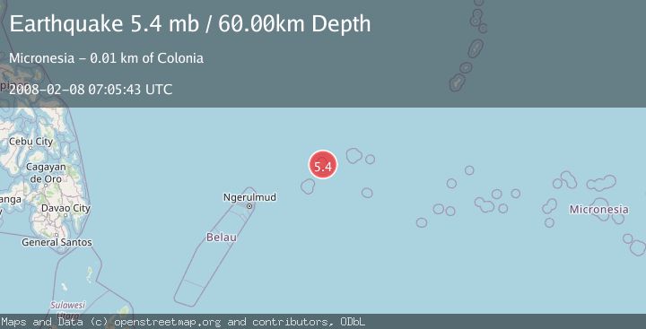 Map of STATE OF YAP, MICRONESIA