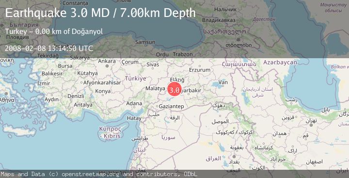 Map of EASTERN TURKEY