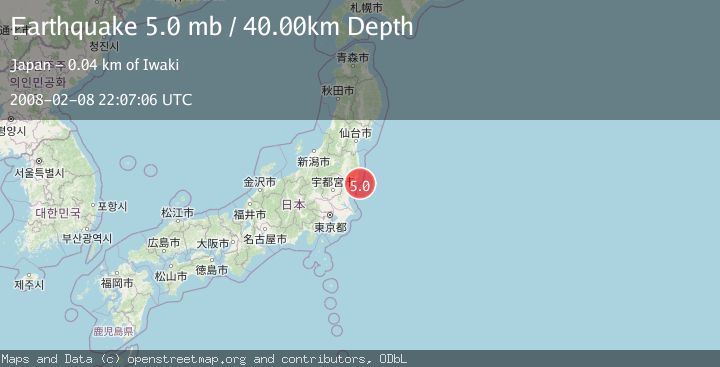 Map of NEAR EAST COAST OF HONSHU, JAPAN