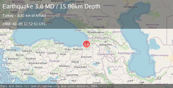 Map of EASTERN TURKEY