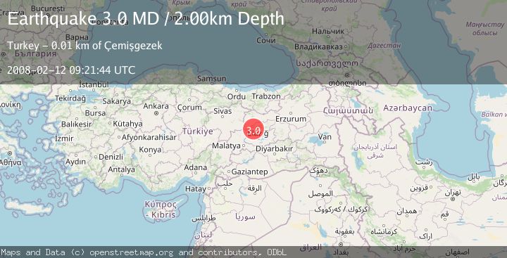 Map of EASTERN TURKEY