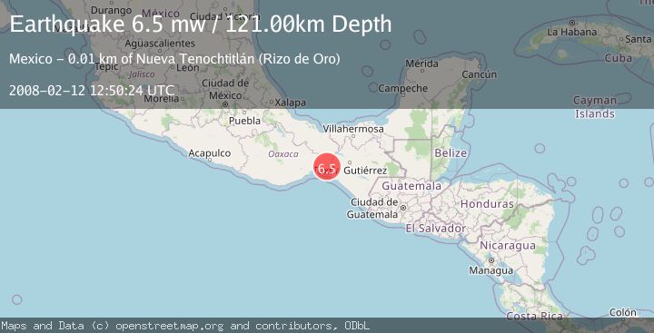 Map of OAXACA, MEXICO