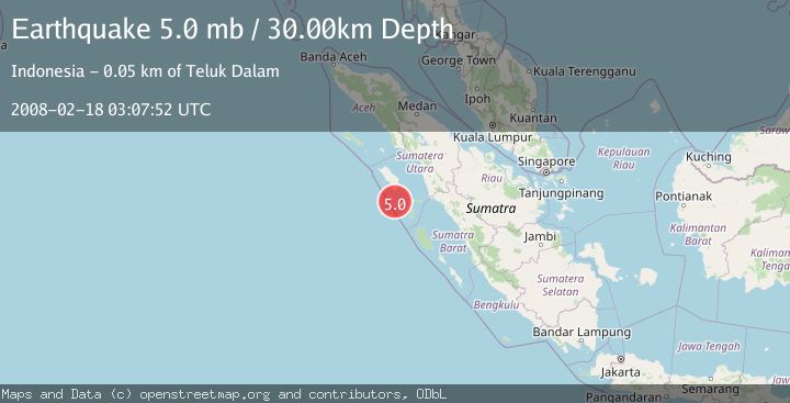 Map of NIAS REGION, INDONESIA