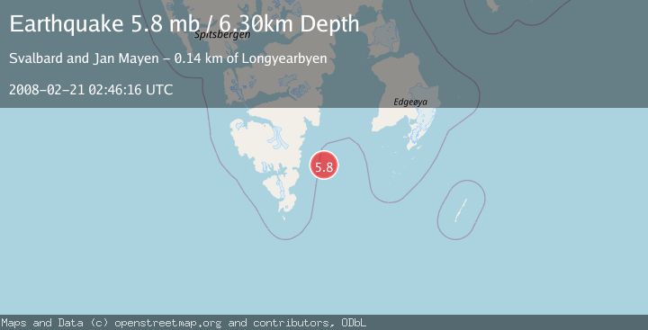 Map of SVALBARD REGION