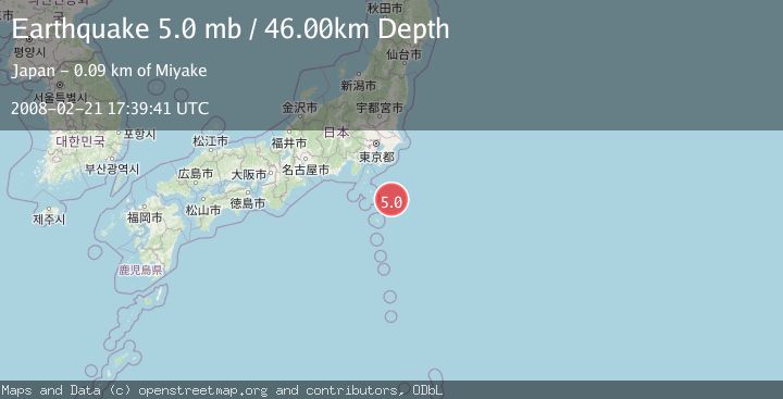 Map of IZU ISLANDS, JAPAN REGION
